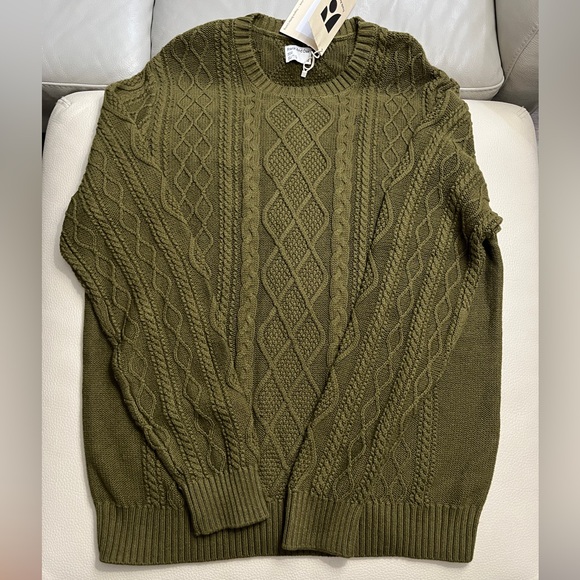 NWT - Frank & Oak Men’s Organic Cotton Cable Knit Sweater - Size XL - Picture 9 of 13